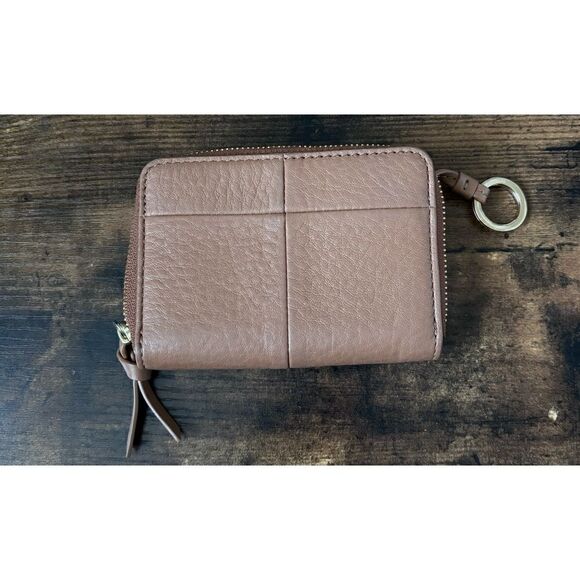 Tory Burch leather key holder / wallet in light brown - Picture 4 of 11